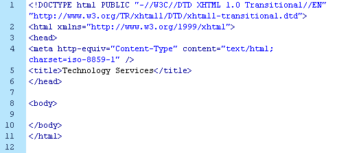 XHTML Code Example